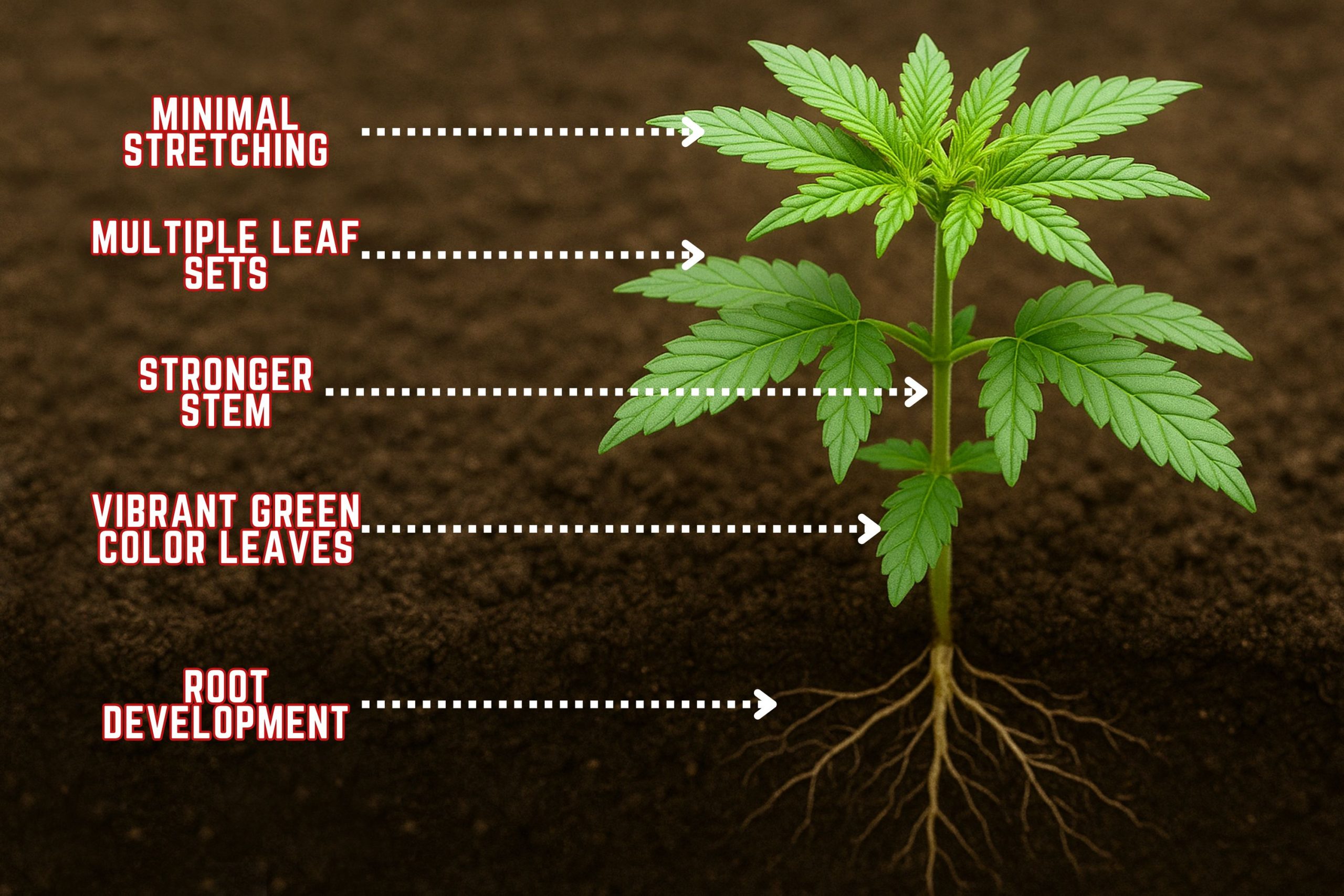 Features Of A 3 Week Old Cannabis Seedling Scaled, Crop King Seeds