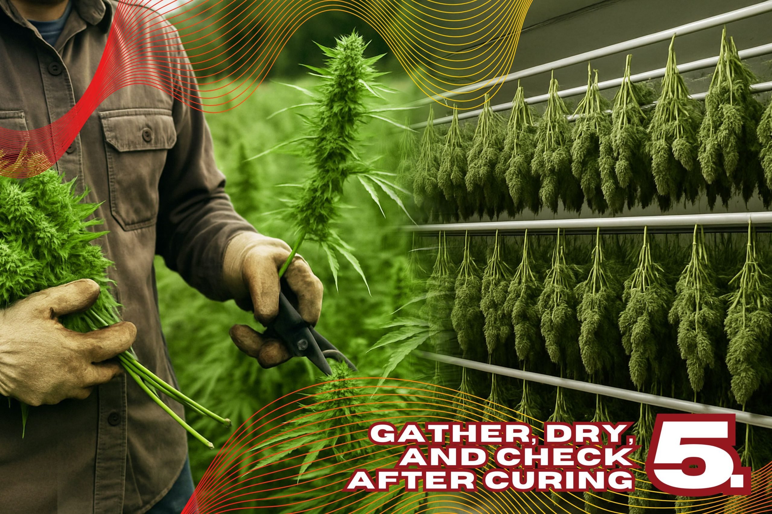 Step 5  Gather Dry And Check After Curing Scaled, Crop King Seeds